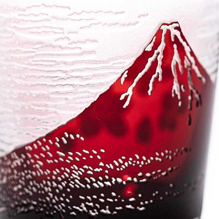 Verres Bleu et Rouge Hokusai (Edo Kiriko) | Cookingsan.com