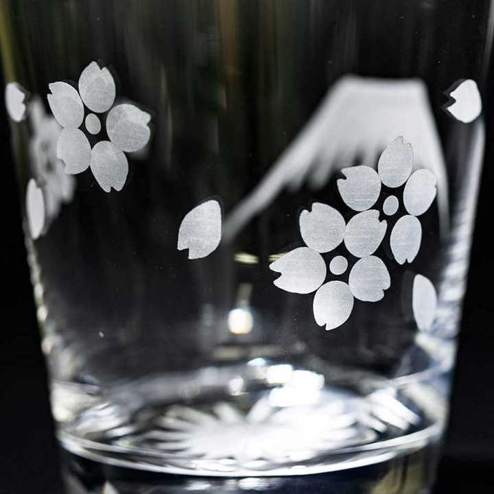 Verres Mont Fuji (Edo Kiriko) | Cookingsan.com