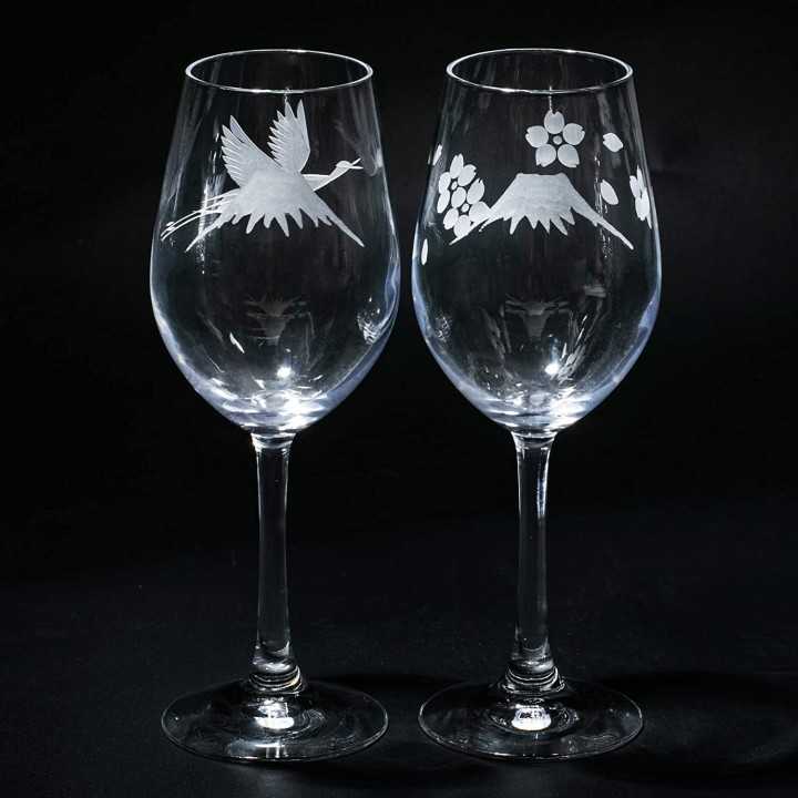 Verres à Pied Mont Fuji (Edo Kiriko) | Cookingsan.com