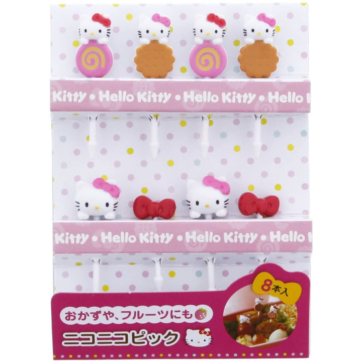 TORUNE - SANRIO Hello Kitty - Food Picks for Bento x8
