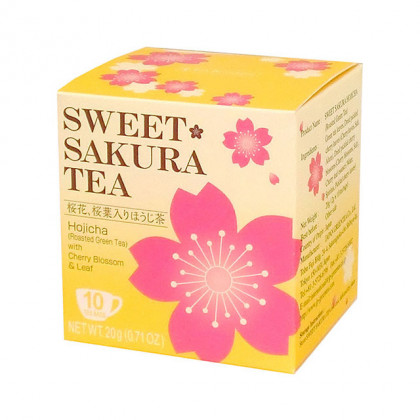 TEA BOUTIQUE - SWEET SAKURA TEA Thé Vert Torréfié Sakura - 10 sachets