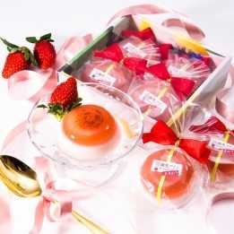 SOMIKAAN - Pudding au Lait & Gelée à la Fraise x4