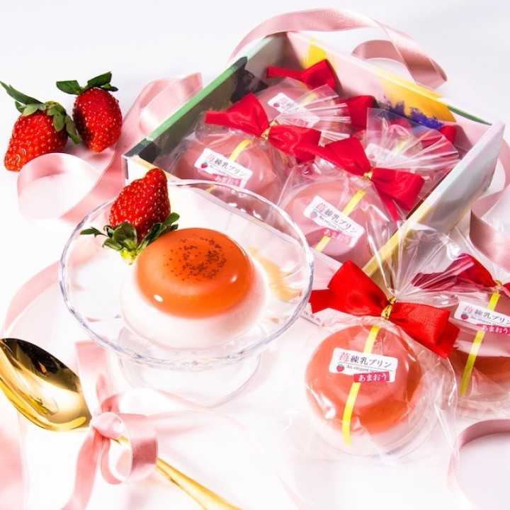 SOMIKAAN - Pudding au Lait & Gelée à la Fraise x4