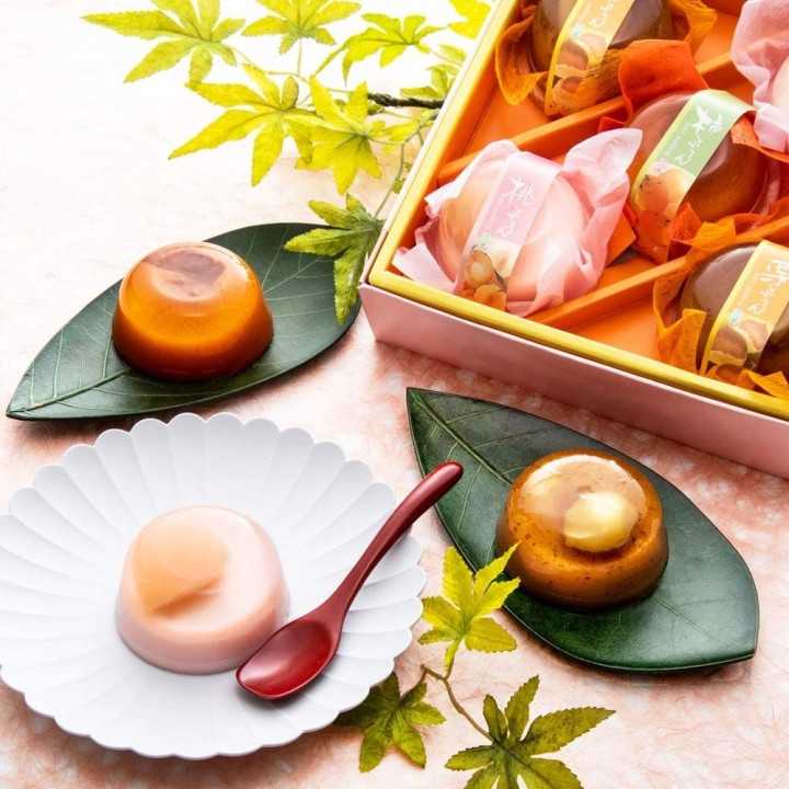 SOMIKAAN - Puddings-Gelées Pêche/Châtaigne/Kaki x5