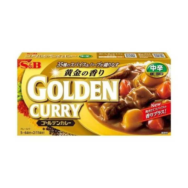 S&B - Golden Curry - Medium spicy Curry cubes 198g