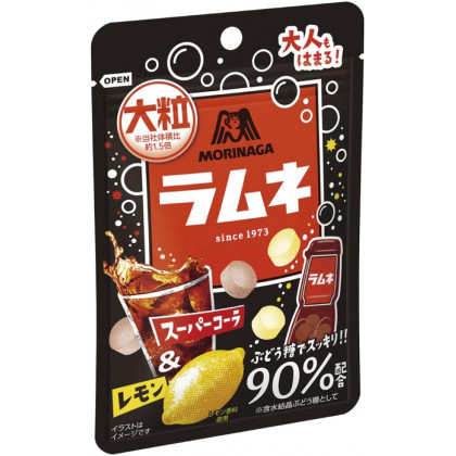 MORINAGA - RAMUNE Super Cola/Lemon Candies 38g