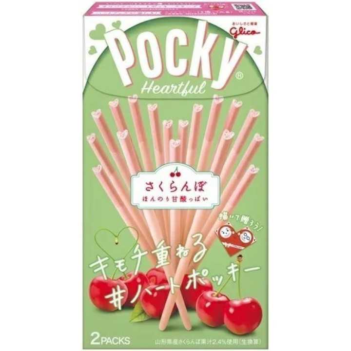 GLICO - Pocky Heartful - Chocolat & Cerises