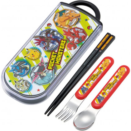 Skater - Pokemon Children's Trio Set (Chopsticks, Spoon, Fork)