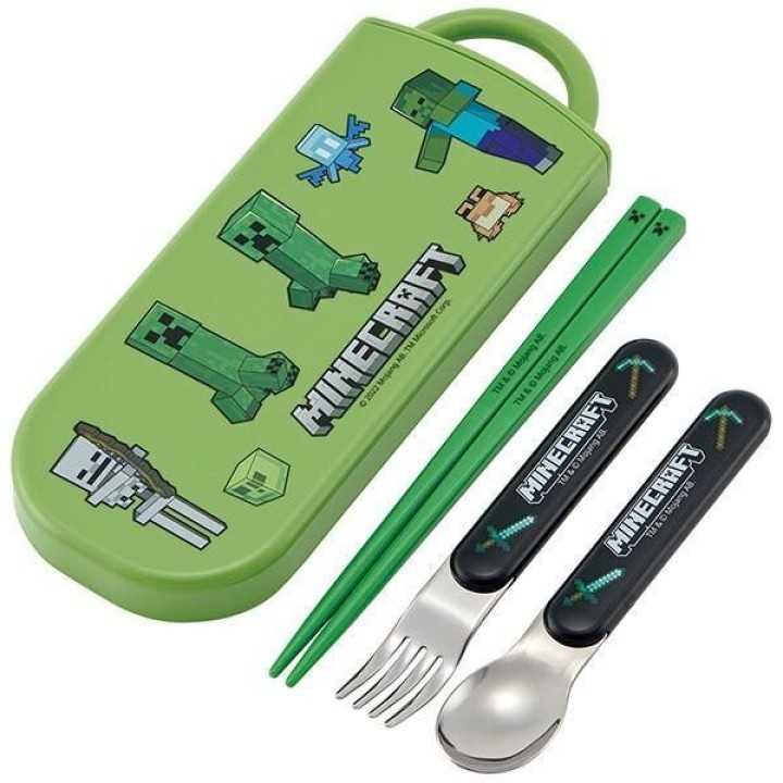 Skater - Minecraft Trio Set (Chopsticks, Spoon, Fork)