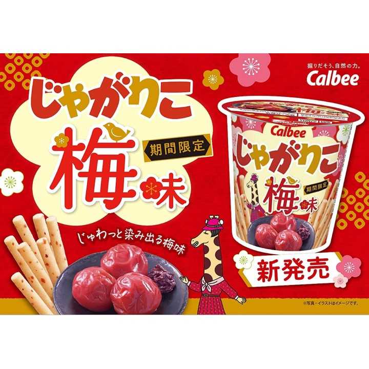 Calbee - Jagariko Saveur Prune Rose Crémeuse | Cookingsan.com