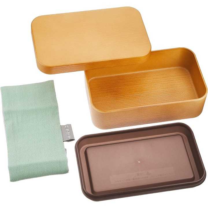 Showa - Boîte à bento Haramaki Natural x Green | Cookingsan.com