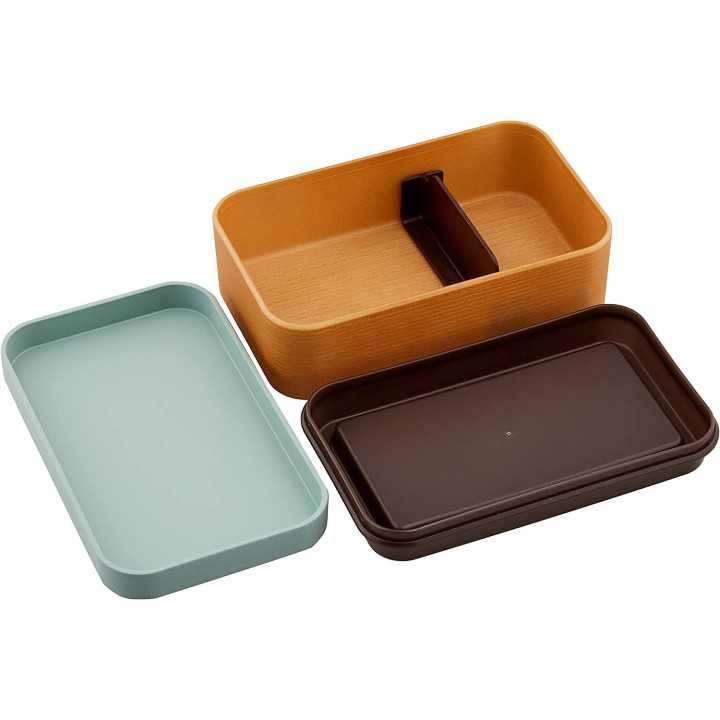 Showa - Boîte à bento Wood Grain Blue | Cookingsan.com