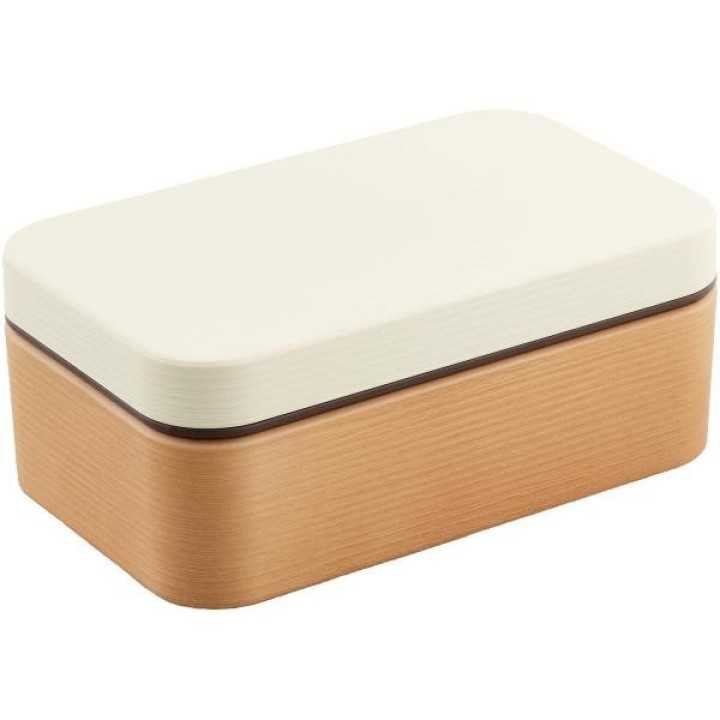 Showa - Bento Box Wood Grain White