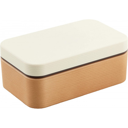 Showa - Bento Box Wood Grain White