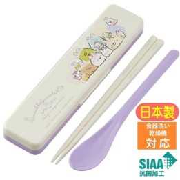 Skater - Sumikko Gurashi Rabbit Set de cuillères et baguettes