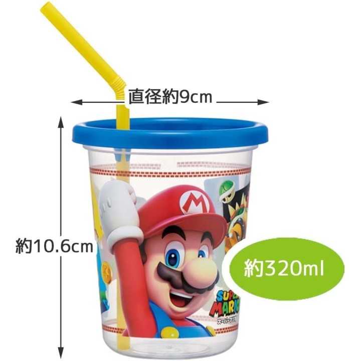 Lot de 3 verres à paille Super Mario, 320 ml, Skater, importés du Japon