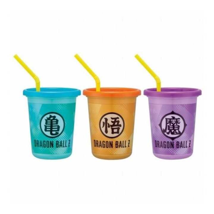 Lot de 3 gobelets à paille Dragon Ball Z, 320 ml, Skater, importés du Japon