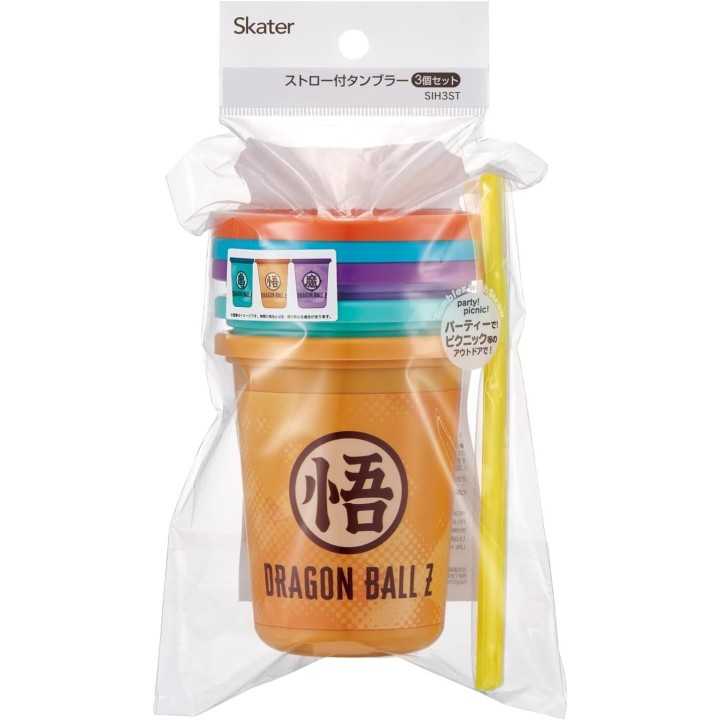 Lot de 3 gobelets à paille Dragon Ball Z, 320 ml, Skater, importés du Japon