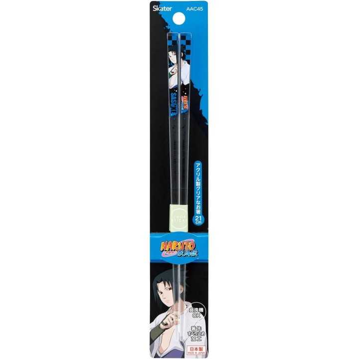 Baguettes en acrylique Naruto Sasuke, 21 cm, lavables au lave-vaisselle, importées du Japon