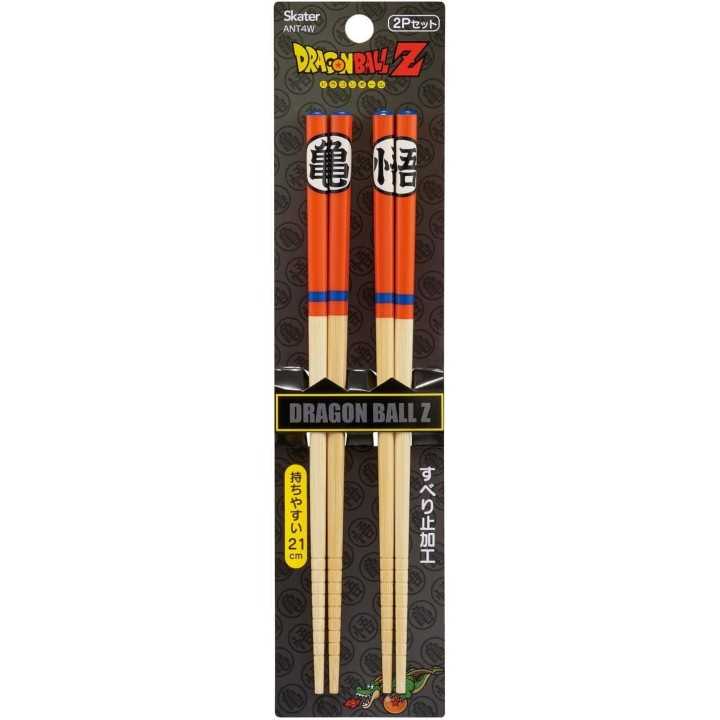 Lot de 2 paires de baguettes en bambou Dragon Ball, 21 cm, importées du Japon