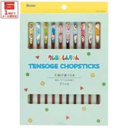 Crayon Shin-chan Essstäbchen-Geschenkset, 5 Paar, 21 cm, Import aus Japan