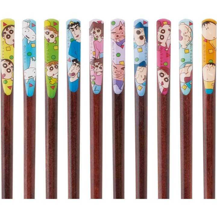 Crayon Shin-chan Essstäbchen-Geschenkset, 5 Paar, 21 cm, Import aus Japan