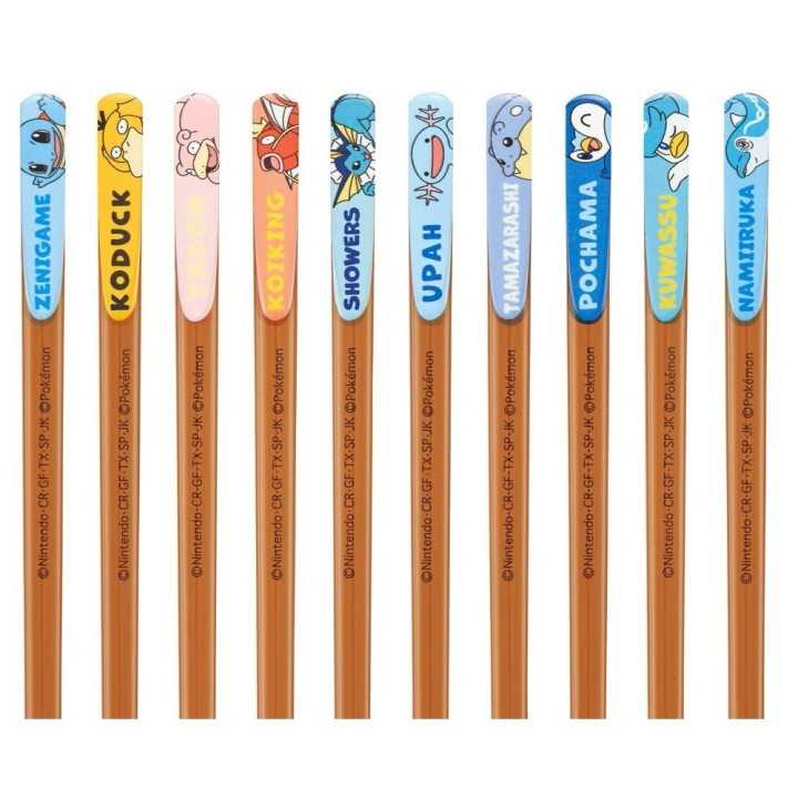 Pokémon Water Type Chopsticks Gift Set 5 Pairs 21cm Japan Import