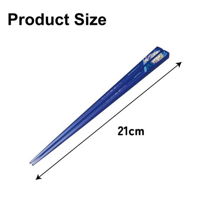 Palillos acrílicos de Vegeta de Dragon Ball Z, 21 cm, aptos para el lavavajillas, Japón