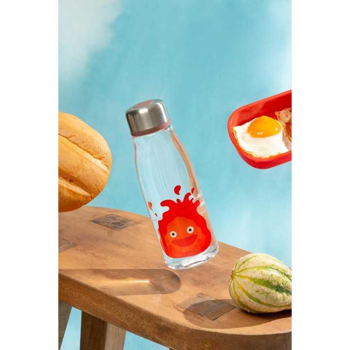 Bouteille d'eau Calcifer 500 ml avec infuseur à thé – Le Château ambulant – Skater – Importée du Japon