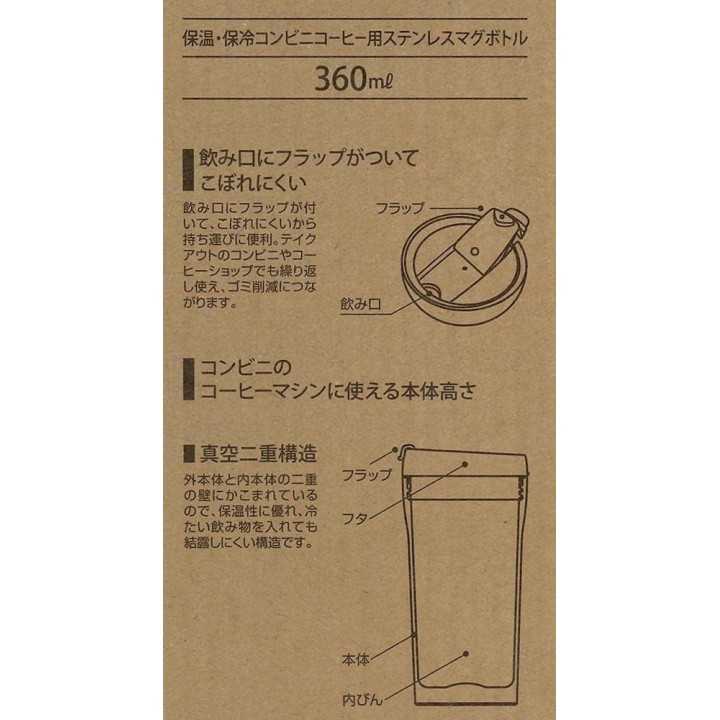Bottiglia da caffè Skater Jiji da 360 ml SMV4-A, importata dal Giappone
