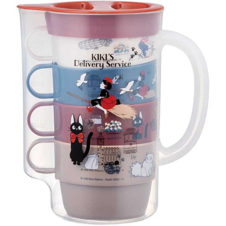 Kiki Stapelbecher-Set „Skater“, 4-teilig, Studio Ghibli, Import aus Japan