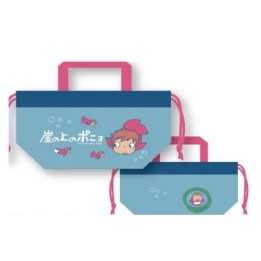 Sac à lunch Ponyo, sac à cordon de type « skater », sac à bento, importé du Japon