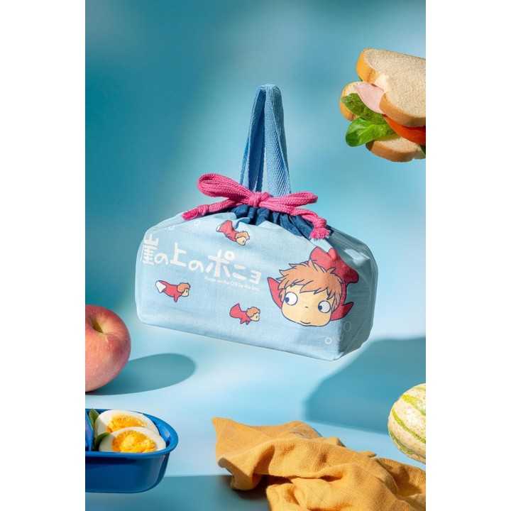 Sac à lunch Ponyo, sac à cordon de type « skater », sac à bento, importé du Japon