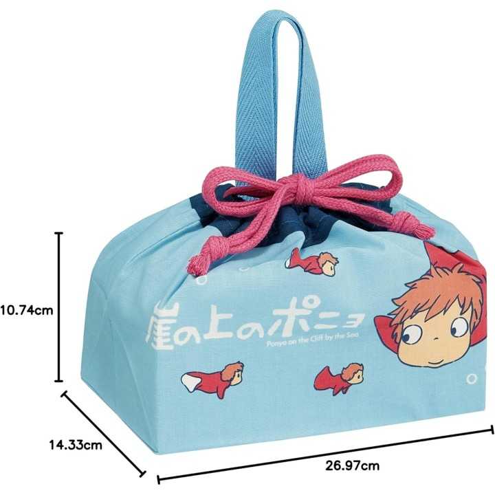Sac à lunch Ponyo, sac à cordon de type « skater », sac à bento, importé du Japon