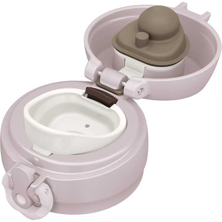 THERMOS 500ml Borraccia Isolante Sottovuoto Beige Rosa Import Giappone